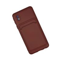 Newface Samsung Galaxy A01 Core Kılıf Kelvin Kartvizitli Silikon - Bordo