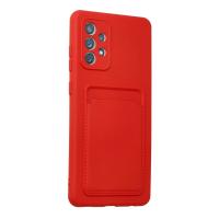 Newface Samsung Galaxy A32 Kılıf Kelvin Kartvizitli Silikon - Kırmızı