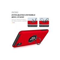 Newface Samsung Galaxy A01 Core Kılıf Elit Yüzüklü Kapak - Kırmızı