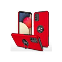Newface Samsung Galaxy A02S Kılıf Elit Yüzüklü Kapak - Kırmızı