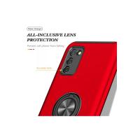 Newface Samsung Galaxy A02S Kılıf Elit Yüzüklü Kapak - Kırmızı