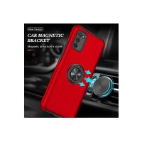 Newface Samsung Galaxy A02S Kılıf Elit Yüzüklü Kapak - Kırmızı