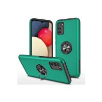 Newface Samsung Galaxy A02S Kılıf Elit Yüzüklü Kapak - Yeşil