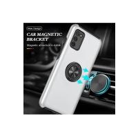 Newface Samsung Galaxy A02S Kılıf Elit Yüzüklü Kapak - Gümüş