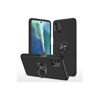 Newface Samsung Galaxy M51 Kılıf Elit Yüzüklü Kapak - Siyah