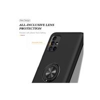 Newface Samsung Galaxy M51 Kılıf Elit Yüzüklü Kapak - Siyah