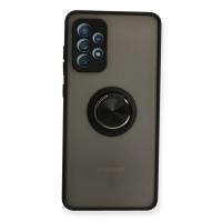 Newface Samsung Galaxy A32 Kılıf Montreal Yüzüklü Silikon Kapak - Siyah