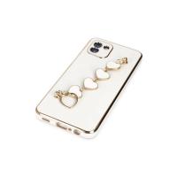 Newface Samsung Galaxy A03 Kılıf Esila Silikon - Beyaz