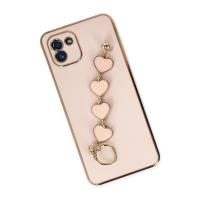 Newface Samsung Galaxy A03 Kılıf Esila Silikon - Pudra