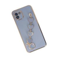 Newface Samsung Galaxy A03 Kılıf Esila Silikon - Gri