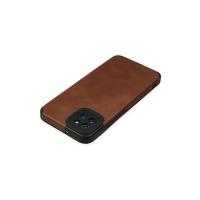 Newface Samsung Galaxy A03 Kılıf Loop Deri Silikon - Kahverengi