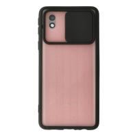 Newface Samsung Galaxy A01 Core Kılıf Palm Buzlu Kamera Sürgülü Silikon - Siyah