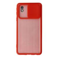 Newface Samsung Galaxy A01 Core Kılıf Palm Buzlu Kamera Sürgülü Silikon - Kırmızı