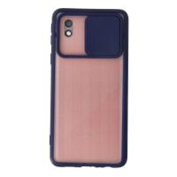 Newface Samsung Galaxy A01 Core Kılıf Palm Buzlu Kamera Sürgülü Silikon - Lacivert