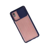 Newface Samsung Galaxy A01 Core Kılıf Palm Buzlu Kamera Sürgülü Silikon - Lacivert