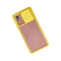 Newface Samsung Galaxy A01 Core Kılıf Palm Buzlu Kamera Sürgülü Silikon - Sarı