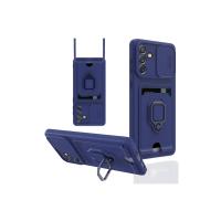 Newface Samsung Galaxy A04S Kılıf Zuma Kartvizitli Yüzüklü Silikon - Lacivert