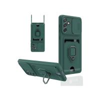 Newface Samsung Galaxy A04S Kılıf Zuma Kartvizitli Yüzüklü Silikon - Yeşil