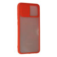 Newface Samsung Galaxy A02S Kılıf Palm Buzlu Kamera Sürgülü Silikon - Kırmızı