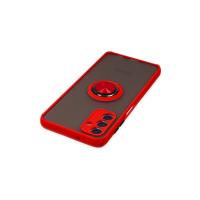 Newface Samsung Galaxy A04S Kılıf Montreal Yüzüklü Silikon Kapak - Kırmızı