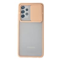 Newface Samsung Galaxy A32 Kılıf Palm Buzlu Kamera Sürgülü Silikon - Pembe