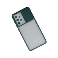 Newface Samsung Galaxy A52 Kılıf Palm Buzlu Kamera Sürgülü Silikon - Yeşil