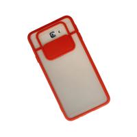 Newface Samsung Galaxy J7 Prime Kılıf Palm Buzlu Kamera Sürgülü Silikon - Kırmızı