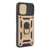 Newface Samsung Galaxy A03 Kılıf Pars Lens Yüzüklü Silikon - Gold