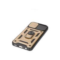 Newface Samsung Galaxy A03 Kılıf Pars Lens Yüzüklü Silikon - Gold