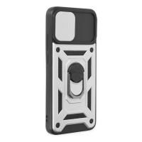 Newface Samsung Galaxy A03 Kılıf Pars Lens Yüzüklü Silikon - Gümüş