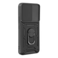 Newface Samsung Galaxy S22 Kılıf Pars Lens Yüzüklü Silikon - Siyah