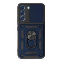 Newface Samsung Galaxy S22 Kılıf Pars Lens Yüzüklü Silikon - Lacivert