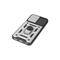 Newface Samsung Galaxy A04S Kılıf Pars Lens Yüzüklü Silikon - Gümüş