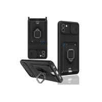 Newface Samsung Galaxy A03 Kılıf Zuma Kartvizitli Yüzüklü Silikon - Siyah