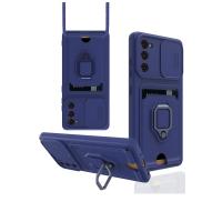 Newface Samsung Galaxy S20 FE Kılıf Zuma Kartvizitli Yüzüklü Silikon - Lacivert