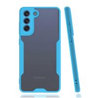 Newface Samsung Galaxy S21 FE Kılıf Platin Silikon - Mavi