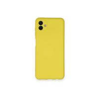 Newface Samsung Galaxy A04 Kılıf Nano içi Kadife Silikon - Sarı