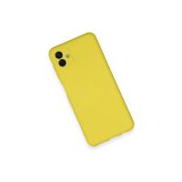 Newface Samsung Galaxy A04 Kılıf Nano içi Kadife Silikon - Sarı