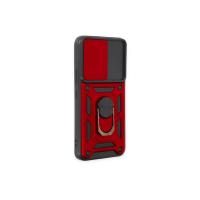 Newface Samsung Galaxy S23 Kılıf Pars Lens Yüzüklü Silikon - Kırmızı