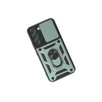 Newface Samsung Galaxy S23 Kılıf Pars Lens Yüzüklü Silikon - Yeşil