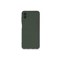 Newface Samsung Galaxy A04 Kılıf Nano içi Kadife Silikon - Koyu Yeşil