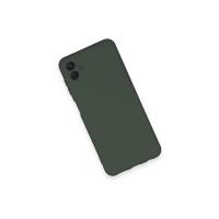 Newface Samsung Galaxy A04 Kılıf Nano içi Kadife Silikon - Koyu Yeşil