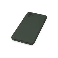 Newface Samsung Galaxy A04 Kılıf Nano içi Kadife Silikon - Koyu Yeşil