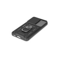 Newface Samsung Galaxy S23 FE Kılıf Pars Lens Yüzüklü Silikon - Siyah