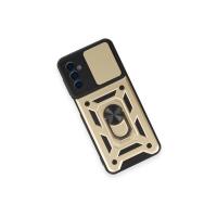 Newface Samsung Galaxy M14 5G Kılıf Pars Lens Yüzüklü Silikon - Gold