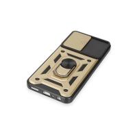 Newface Samsung Galaxy M14 5G Kılıf Pars Lens Yüzüklü Silikon - Gold