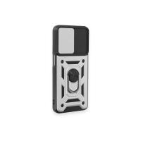 Newface Samsung Galaxy M14 5G Kılıf Pars Lens Yüzüklü Silikon - Gümüş