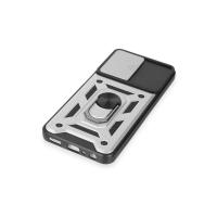 Newface Samsung Galaxy M14 5G Kılıf Pars Lens Yüzüklü Silikon - Gümüş