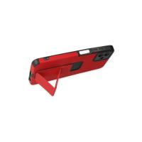 Newface Samsung Galaxy A04 Kılıf Mega Standlı Silikon - Kırmızı