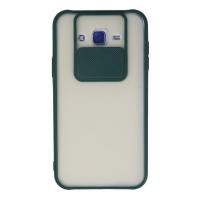 Newface Samsung Galaxy J7 Kılıf Palm Buzlu Kamera Sürgülü Silikon - Yeşil